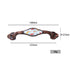 JAYA Bedroom Kitchen Cupboard Handle Classical Decorative Ceramic Antique Brass Zinc AlloyTibetan Style Furniture Door Handle
