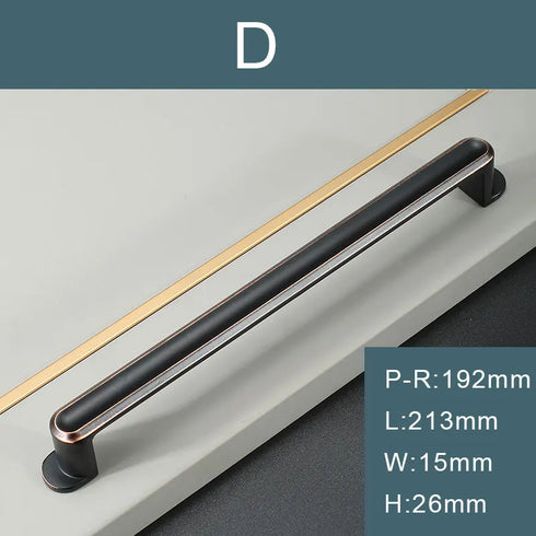 JAYA Luxury European-style Wardrobe Door Handle American-style Cabinet Door Handle Drawer Cabinet Door Black Red Handle
