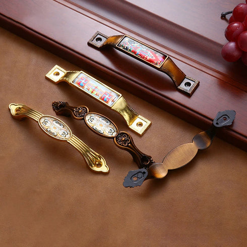 JAYA Aluminum  Alloy Cabinet Drawer Handle Note Shape Handles  Black Small Cabinet Kitchen Door  KNOB
