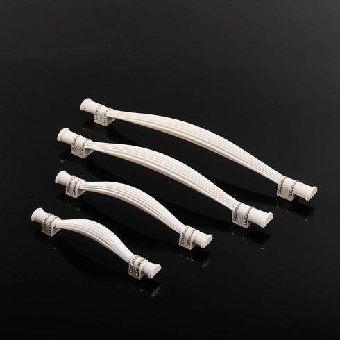 JAYA European Style Modern Wardrobe Display Window Ivory Whitegoldminum Alloy Door Handle Knobs Cabinet Handles Kitchen Handle