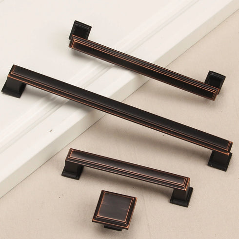 JAYA New Chinese Simple Green Bronze  Zinc Alloy Classic Cabinet  Furniture Handle