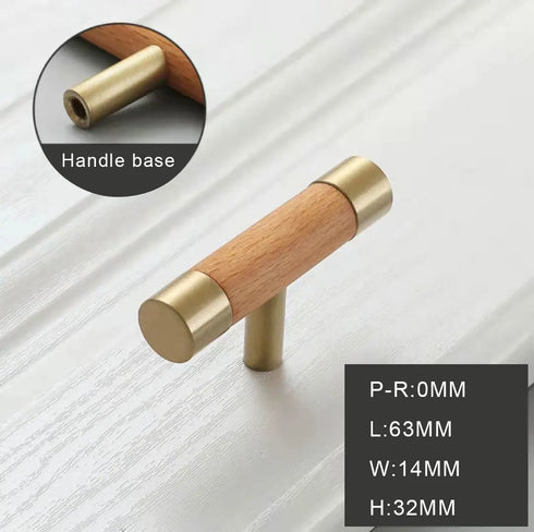 JAYA 140mm Pulls Brass Walnut Kitchen Kitchen Cabinet Drawer Door Pull Adjustable Hole Distance with Screw