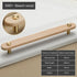 JAYA Solid American Walnut Cabinet Handles Drawer Pulls and Knobs with Brass Accents for Kitchen Wardrobe Cupboard Furniture