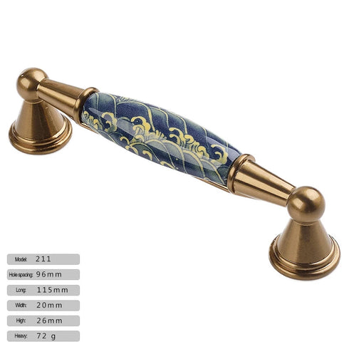 JAYA High Quality Ceramic Zinc Alloy Handle American Style Cabinet Wardrobe Shoe Cabinet Drawer Kitchen Door Single Hole