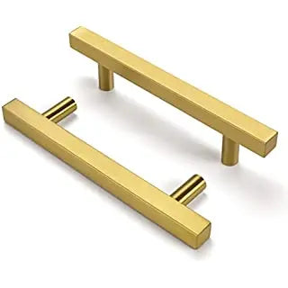 JAYA Modern Luxury Style Stainless Steel Furniture Handle Kitchen Pull Cabinet Solid Square Bar T-Handle