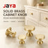 JAYA Modern Round Mushroom Solid Brass Cabinet Knob Brushed Gold Dresser Drawer Wardrobe Kitchen Bathroom Furniture Hardware
