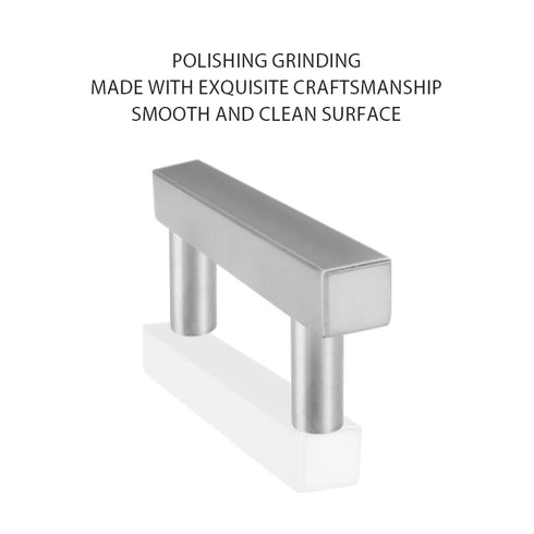 JAYA Modern Luxury Style Stainless Steel Furniture Handle Kitchen Pull Cabinet Solid Square Bar T-Handle