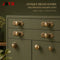 JAYA Antique Brass Finish Cabinet Knobs with Backplates Vintage Single Hole Drawer Pulls for Kitchen Wardrobe Dresser Furniture