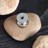 JAYA Natural Stone Cabinet Knobs Irregular Pebble Single Hole Drawer Pulls with Metal Base for Kitchen Dresser Wardrobe