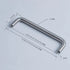 JAYA 50mm U-Shaped Stainless Steel Cabinet Handles M8 Thread Round Bar Pulls for Kitchen Dresser Furniture