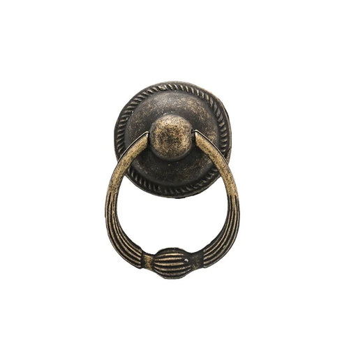 JAYA Antique Zamak Zinc Alloy Drop Ring Cabinet Pull Vintage Chinese Style Drawer Wardrobe Cupboard Furniture Handle
