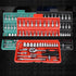 JAYA 46PCS Manganese Phosphate Combination Socket Wrench Set Auto Repair Ratchet Tool Kit with Portable Carry Case