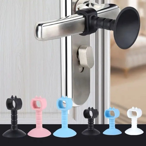 JAYA Silicone Suction Cup Door Handle Stopper No Drill Quiet Wall Protector Door Holder for Bedroom Bathroom Home Hardware