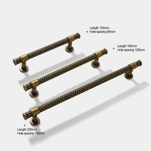 JAYA Antique Bronze Textured Cabinet Handles and Knobs Retro Zinc Alloy Drawer Pulls for Wardrobe Wine Cabinet Furniture
