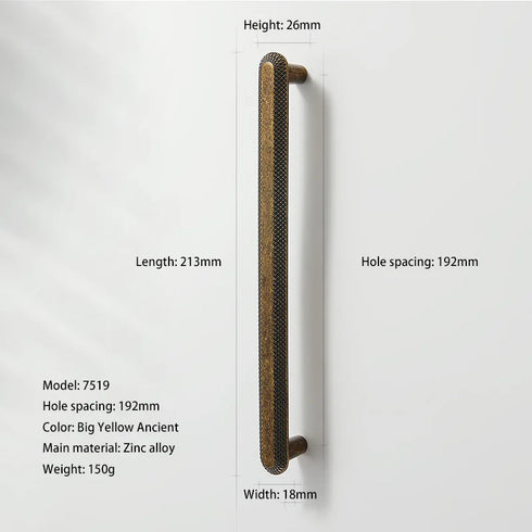 JAYA Retro Zinc Alloy Wardrobe Door Handle Modern Light Luxury Simple Bronze Single-hole Drawer Cabinet Wine