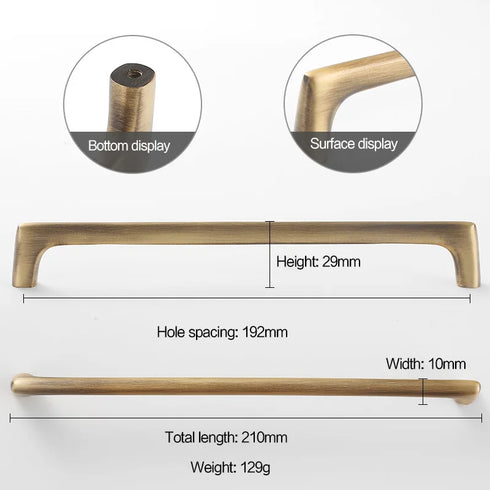 JAYA Antique Brass Finish Cabinet Handles and Knobs Bar Pulls Shell Pull and Ring Pull for Kitchen Wardrobe Drawer Furniture
