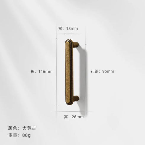 JAYA 2024 Modern Luxury Simple Antique Bronze Color Retro Single Hole Drawer Cabinet Handle Door Handle  Door Knobs