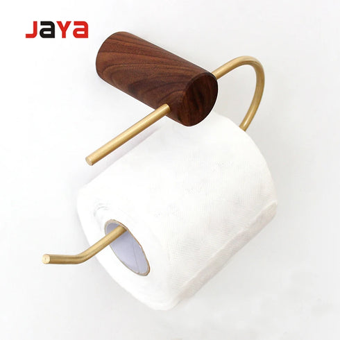 JAYA Modern Simple Bathroom Wall Mounted Multifunctional Brass Toilet Paper Towel Rack Perforated Toilet Paper Holder