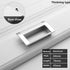 JAYA Modern Aluminum Alloy Recessed Cabinet Handles Black Silver Flush Finger Pulls for Kitchen Drawers Wardrobes Furniture