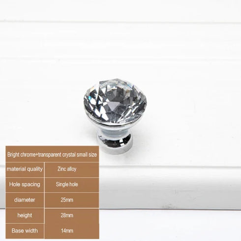 JAYA Luxury Diamond Crystal Cabinet Handles and Knobs Vintage Drawer Pulls for Closet Door Wardrobe Cupboard Furniture Hardware