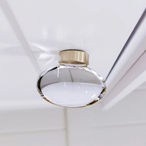 JAYA Modern Light Luxury Hotel Kitchen Wardrobe Drawer Handle Single Hole Transparent Crystal Cupboard Handles