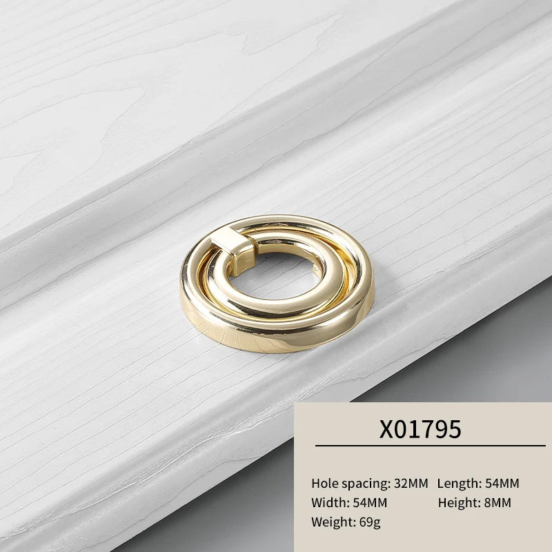 JAYA Modern Gold Zinc Alloy Cabinet Pull Handles and Knobs for Kitchen Wardrobe Drawer Cupboard Furniture Hardware