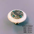 JAYA Vintage Synthetic Turquoise Cabinet Knobs Zinc Alloy Round Single Hole Drawer Pulls Blue Ivory for Dresser Wardrobe