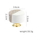 JAYA Modern Two Tone Natural Marble Cabinet Knobs with Solid Brass Base for Kitchen Drawer Dresser Wardrobe Furniture