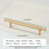 JAYA Solid Brass Cabinet Pull Handles and Knobs Satin Gold Furniture Hardware for Kitchen Drawers Wardrobe Doors
