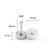 JAYA Threaded Adjustable Furniture Leveling Feet with Round Metal Base and Plastic Pad for Table Chair Cabinet
