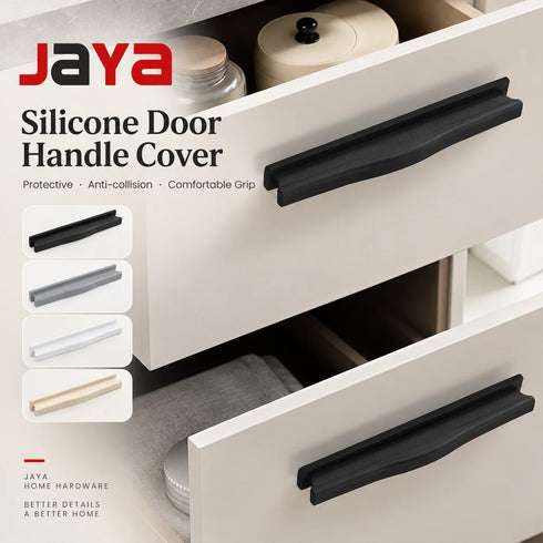 JAYA Silicone Padded Home Door Handle Protective Cover Anti-collision Anti-static Suction Cup Door Handle for Bedroom Bathroom