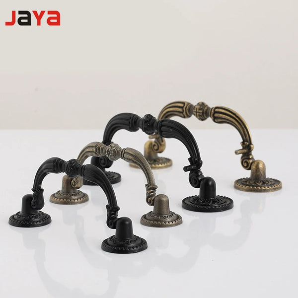 JAYA  European style retro antique  black zinc alloy  drawer cabinet door handle knob