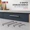 JAYA 50mm U-Shaped Stainless Steel Cabinet Handles M8 Thread Round Bar Pulls for Kitchen Dresser Furniture