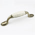 JAYA Traditional European Crackle Ceramic Cabinet Handles and Knobs Antique Bronze Drawer Dresser Wardrobe Door Pulls
