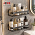 JAYA Modern Aluminum Alloy Toilet Furniture Hardware Rack Free Punch Suction Cup Wall Mounted Washstand Supplies Bathroom