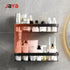 JAYA Modern Aluminum Alloy Toilet Furniture Hardware Rack Free Punch Suction Cup Wall Mounted Washstand Supplies Bathroom