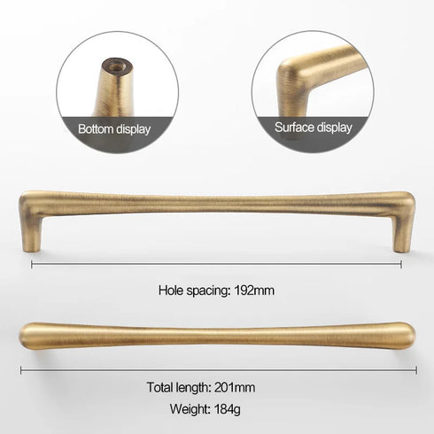 JAYA Antique Brass Finish Cabinet Handles and Knobs Bar Pulls Shell Pull and Ring Pull for Kitchen Wardrobe Drawer Furniture