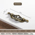 JAYA Antique Metal Drop Bail Cabinet Pull Handles Vintage Brass Finish for Kitchen Drawer Dresser Wardrobe Furniture