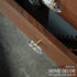 JAYA Faceted Crystal Cabinet Pull Handles Single Hole Hexagonal Prism Brass Knobs for Kitchen Wardrobe Drawer Furniture