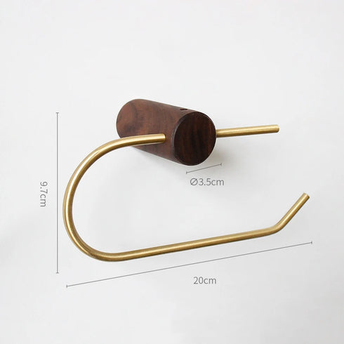JAYA Modern Simple Bathroom Wall Mounted Multifunctional Brass Toilet Paper Towel Rack Perforated Toilet Paper Holder