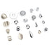 JAYA Furniture Hardware Modern Simple Semicircular Silver Pulls Wardrobe Door Knobs Zinc Alloy Handle