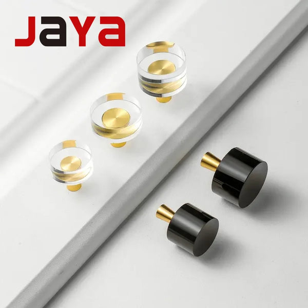 JAYA Factory Door Knob Cabinet Door Brass Crystal Handle Cabinet Wardrobe Drawer Exquisite Hand Polished Crystal Handle