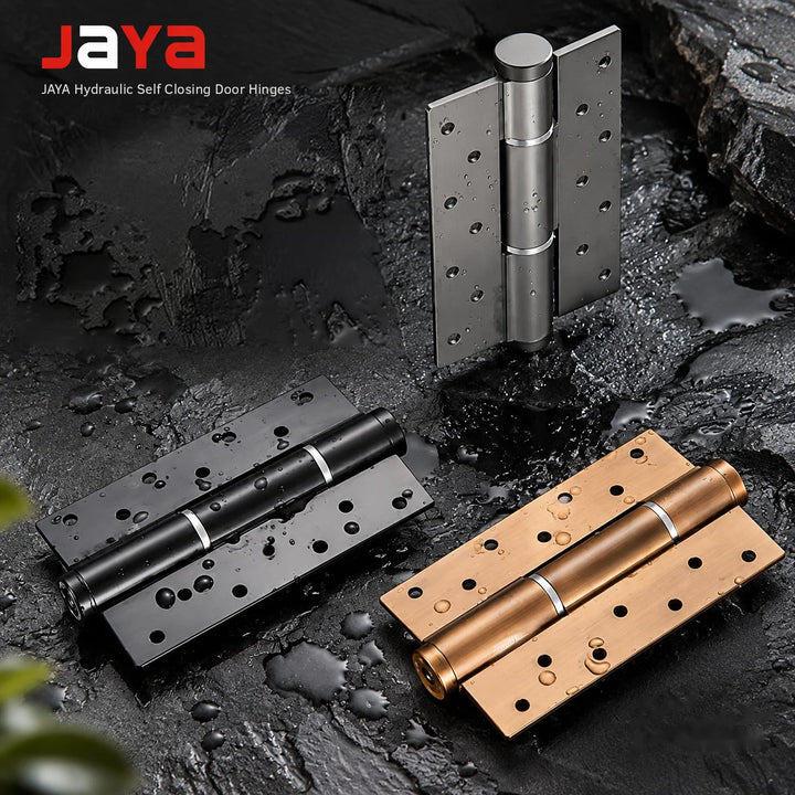 JAYA Home Invisible Door Slot-free Hinge with Door Closer Buffer Thickened Silent Hydraulic Spring Hinge Automatic Door Closing