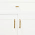 JAYA Solid Brass Yellow Bronze Cabinet Pull Handles French Retro Minimalist Long Round Bar for Wardrobe Doors Drawers