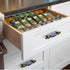 JAYA Blue and White Porcelain Cabinet Handles and Knobs Antique Bronze Drawer Pulls for Kitchen Wardrobe Cupboard Dresser