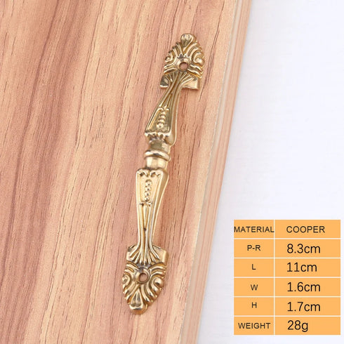 JAYA  New Chinese Style Wardrobe Door Brass Handle European Style Bronze Window Handle Drawer Hardware Handle