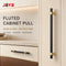 JAYA Black Gold Fluted Cabinet Pull Handles Modern Ribbed Bar Drawer Wardrobe Cupboard Kitchen Furniture Hardware Multiple Sizes
