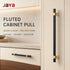 JAYA Black Gold Fluted Cabinet Pull Handles Modern Ribbed Bar Drawer Wardrobe Cupboard Kitchen Furniture Hardware Multiple Sizes