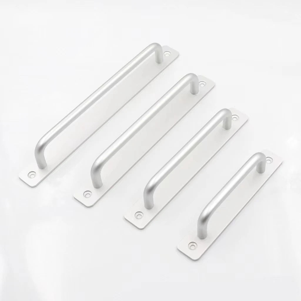 JAYA Gold Round Bar Door Pull Handles with Backplate Multiple Sizes for Barn Doors Gates Garages Sheds and Furniture