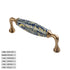 JAYA High Quality Ceramic Zinc Alloy Handle American Style Cabinet Wardrobe Shoe Cabinet Drawer Kitchen Door Single Hole
